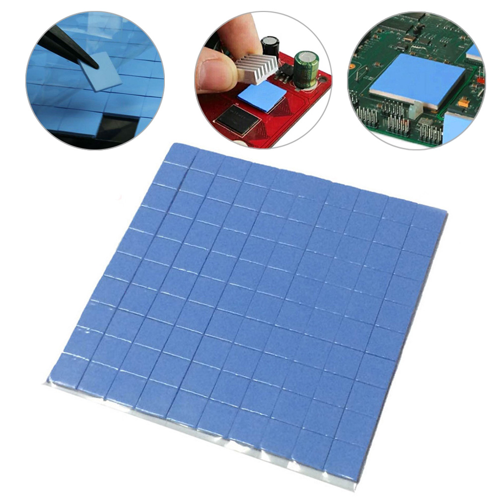 100 Pcs/Set Thermal Pad GPU CPU Heatsink Cooling Conductive Silicone Pad 10mm*10mm*1mm Size for Laptop Notebook #17 ► Photo 1/6