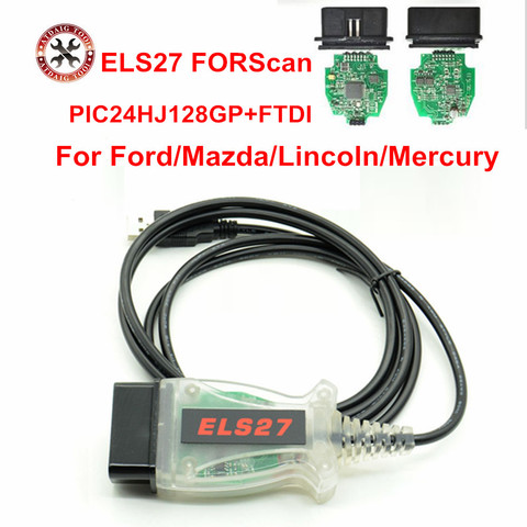 ELS27 FORScan Scanner For Ford/Mazda/Lincoln/Mercury Vehicles ELS27 FORScan Scanner OBD2 Diagnostic Cable Support ELM327 J2534 ► Photo 1/6