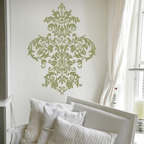 Free shipping Large Damask - Vinyl Wall Decal Art Baroque Sticker Home Decor Graphic ,T3024 ► Photo 1/6