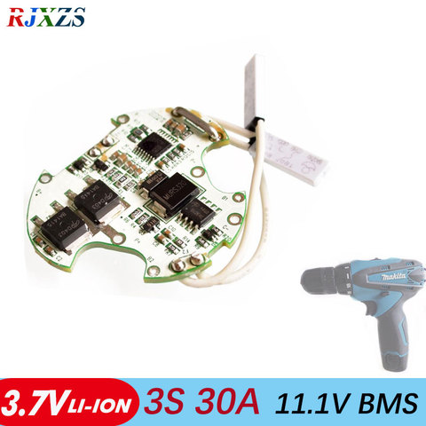 3S 30A  BMS PCM li-ion battery board for electric tools electric hand drill  screwdriver with high current Temperature Switch ► Photo 1/2