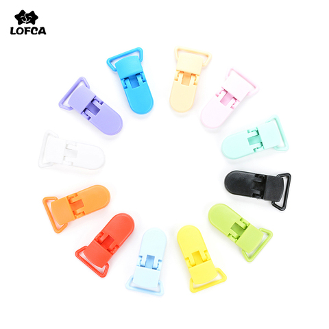 50pcs/lot Fashion Baby Plastic Pacifier Clips Pacify Soother Holder 20mm For Baby Feeding Accessories Tools Multi Colors ► Photo 1/6