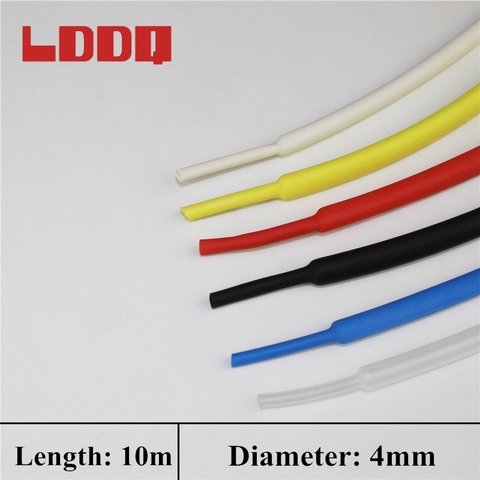 LDDQ 10m Heat Shrink Tubing 2:1 Wire Cable Sleeve Inner Diameter 4mm Seven Colors PE Shrinkable Tube Environmentally Friendly ► Photo 1/1