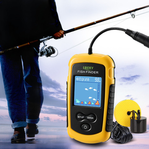 Sonar Fish Finder ffc1108-1 With Color LCD Water Depth FindFish Echo Sounder For Ice Ocean Fishing Deeper Bite Alarms FishFinder ► Photo 1/6
