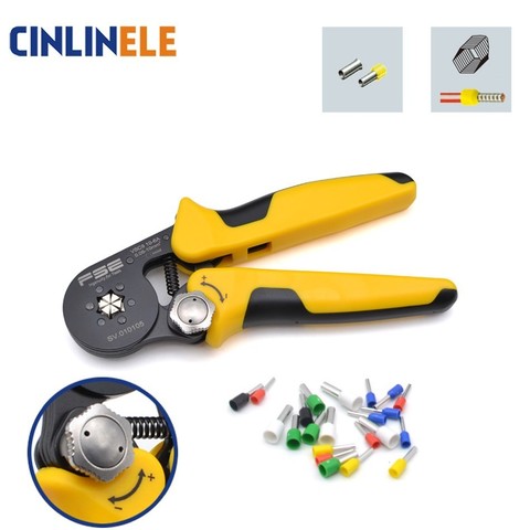 0.08-10mm 24-7AWG Adjustable Precise Hexagon Tube Bootlace Terminal Crimping Pliers Crimp Hand Tools HSC8 6-6 6-4 VSC9 10-6A ► Photo 1/6