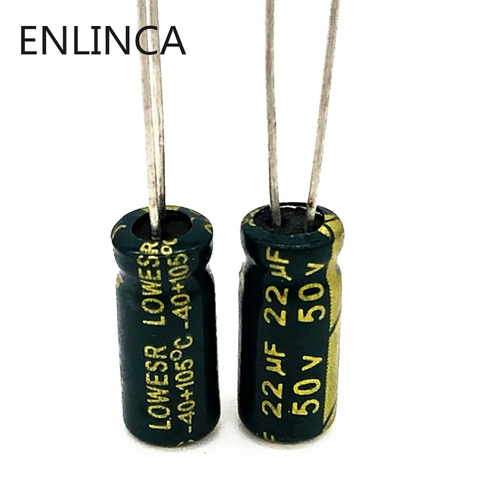 20pcs/lot AC07 50V 22UF aluminum electrolytic capacitor size 5*11 22UF 20% ► Photo 1/1