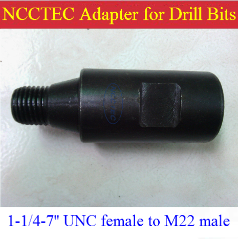 adapter connector 1-1/4-7'' UNC female to M22 male for diamond drill machine which has 1-1/4-7'' male thread FREE shipping ► Photo 1/3