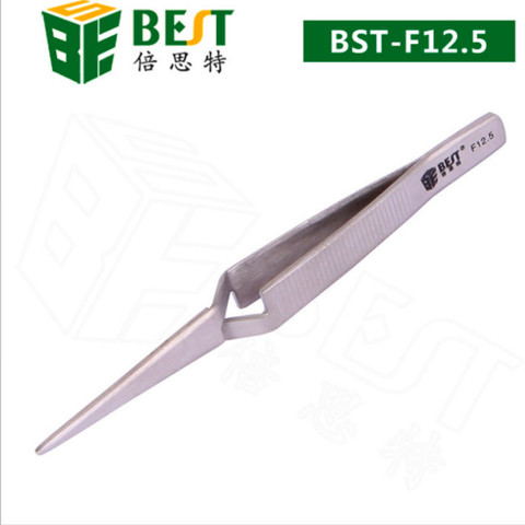 BST-F12.5 Reverse Clip tweezers Tweezer Stainless Steel Anti-Rust Anti-Corrosion Plus Hard With Lock Buckle Anti-Skid Precision ► Photo 1/6