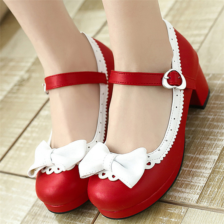 Women's Ankle Strap Brogue Casual Mary Janes Round Toe Princess Wedding Shoes