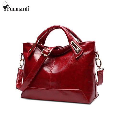 Women Oil Wax Leather Designer Handbags High Quality Shoulder Bags Ladies Handbags Fashion brand PU leather women bags WLHB1398 ► Photo 1/6