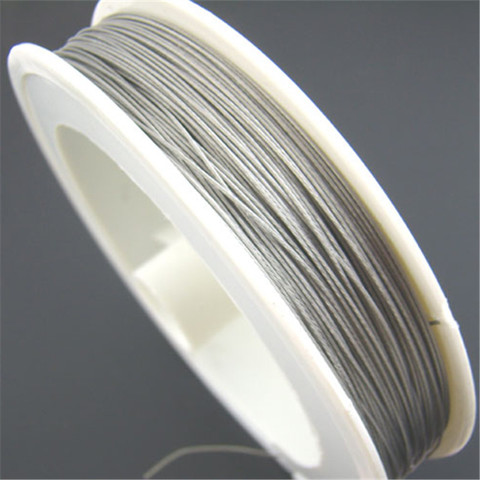 DoreenBeads 1Roll About 50M Silver Color Beading Wire 0.3mm (B01403) ► Photo 1/1