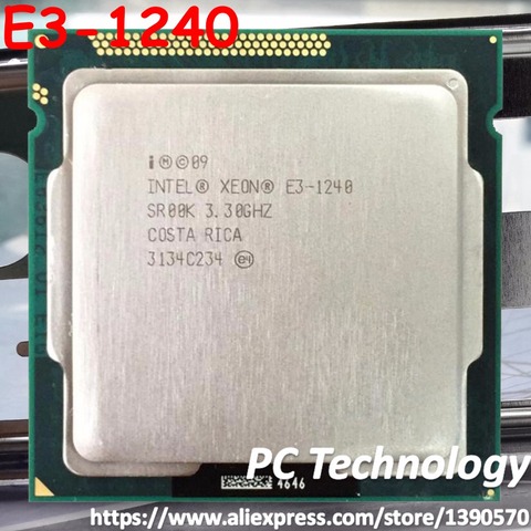 Original Intel XEON E3-1240 SR00K Quad core 3.3GHz 8MB Cache E3 1240 LGA1155 CPU processor free shipping ► Photo 1/1