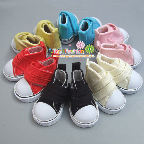 Doll Accessories shoes 5 cm Denim Canvas Mini Toy Shoes1/6 Bjd Sneackers boots For Russian cloth handmade doll ► Photo 1/6