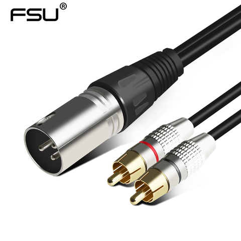 FSU Cannon Male to Male RCA Audio cable lead for Mixer Sound Microphone cable 1M 1.5M 2M 3M 5M 8M ► Photo 1/6