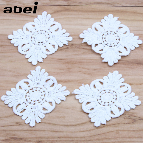 20pcs/lot Knitted Flower Lace Applique Trims for Garments Accessories Mesh Guipure Lace Fabric DIY Patchwork Craft ► Photo 1/4