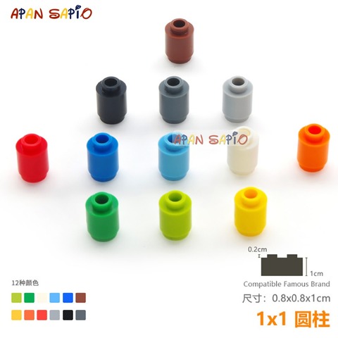 50pcs/lot DIY Blocks Building Bricks Cylindrical Educational Assemblage Construction Toys for Children Size Compatible With lego ► Photo 1/6