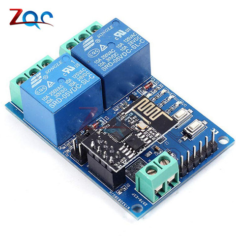 DC 5V ESP8266 ESP-01 2 Channel WiFi Relay Module 2-Channel Relay Module For IOT Smart Home Phone APP Controller ► Photo 1/6