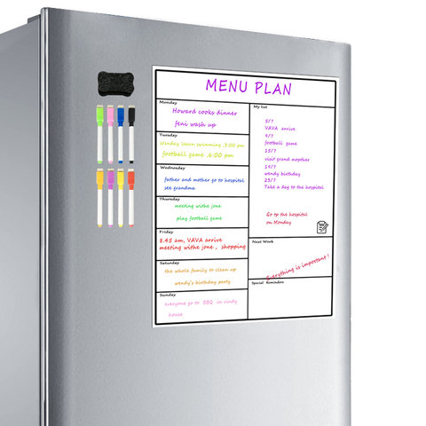 Magnetic Dry Erase Weekly Planner Board Refrigerator Weekly Whiteboard Calendar Resistant Technology Family, Home, Office Fridge ► Photo 1/6