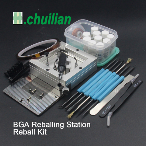 Silver Diagonal BGA Reballing Station kit 90*90mm BGA reballing station Solder balls ► Photo 1/6