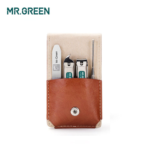 MR.GREEN  Manicure Set Professional Stainless steel nail clippers Oblique cut  Ear spoon  nail file ► Photo 1/6