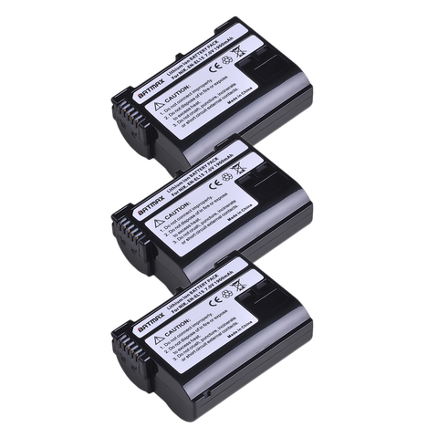 Batmax 3Pcs EN-EL15 EN EL15 ENEL15 Battery akku for Nikon D7000 V1 D600 D600E D800 D800E D7100 D610 D810 D810A D750 D7200 Z6 Z7 ► Photo 1/6