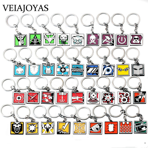 36 Styles Game Rainbow Six Siege Key Chains Jager Glaz Metal Keychain Male Car Keyring Holder Porte Clef Gifts Men Women Jewelry ► Photo 1/6