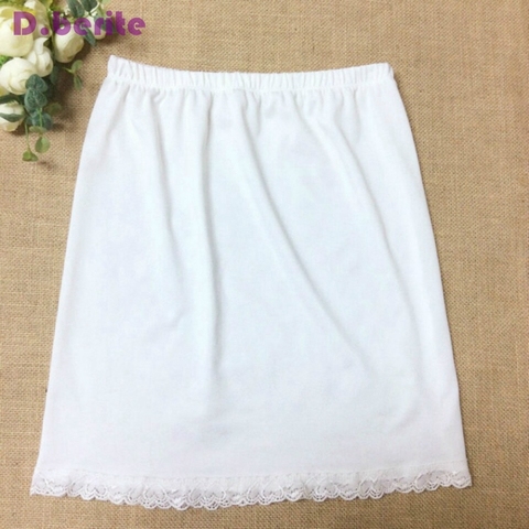 Women Waist Slip Lady Black White Short Underskirt Soft And Comfortable Cotton Length 40cm Petticoat Half Slips New YYY9381 ► Photo 1/3