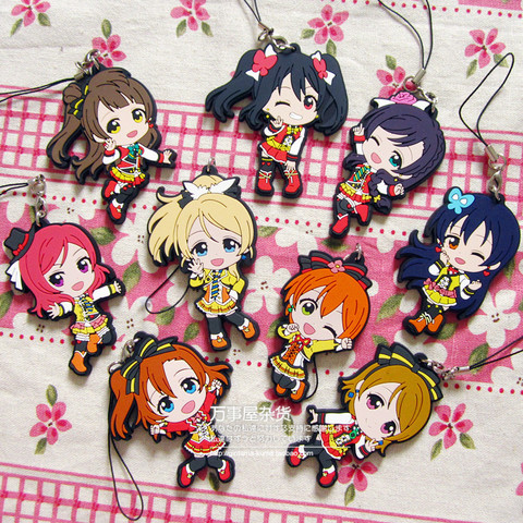 Kotori Nico Eli Rin Umi Maki Anime Love Live! Lovelive! Showing Version Rubber Keychain ► Photo 1/1