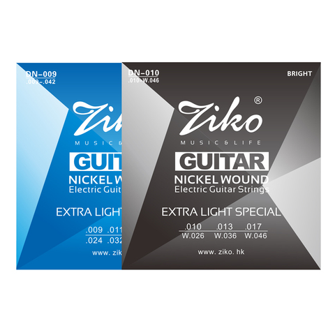 ZIKO DN Series Electric Guitar Strings Extra Light 009-042 And 010-046 Inch Nickel Wound Hexangon Alloy Core ► Photo 1/6