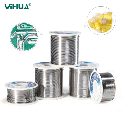 YIHUA High Quality Solder Wire Roll Rosin Core Tin Lead 0.4 0.5 0.6 0.8 1mm Soldering Tin Wires With Flux Welding Iron Wire Reel ► Photo 1/6