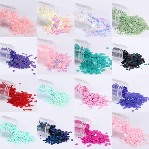 New Colors! 4mm Sequin High Quality PVC Flat Round Loose Sequins Paillettes For Craft Factory Direct Selling 160 Colors On Stock ► Photo 1/6