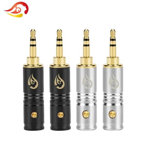 QYFANG 2.5mm 3 Poles Stereo Earphone Plug Audio Jack Splice Adapter Headphone Gold Plating 6.0mm Wire Hole Solder Line Connector ► Photo 1/1