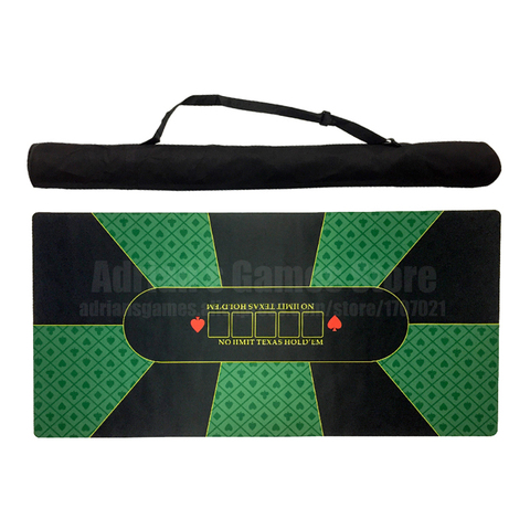 180*90cm Classic Green Rubber Poker Table Layouts 10 Players Texas Hold'em Poker Table Cloth Poker Mat Tapis ► Photo 1/4