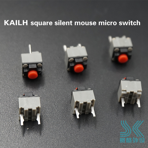 10PCS Silent switch Mute button 6*6*7.3mm square  wireless mouse wired mouse button Suitable for three-leg micro switch ► Photo 1/2