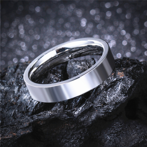 Soul Men 6mm Polish Flat 316L Stainless Steel Rings Male Female Wedding Engagement Band Classic Style Big Size 5 to 15 ► Photo 1/2