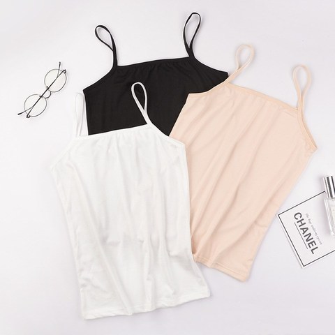 Summer Sexy Camisoles Women Crop Top Sleeveless Shirt Sexy Slim Lady Bralette Padded Tops Strap Skinny Vest Camisole ► Photo 1/5
