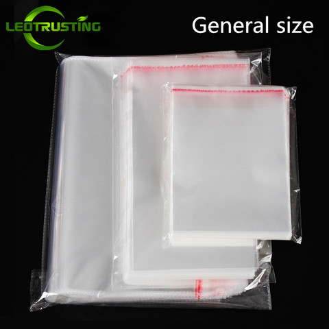 Leotrusting 100pcs General Use High Clear OPP Adhesive Bag Transparent Poly Resealable Packaging Bag Self Plastic Gift Bages ► Photo 1/6