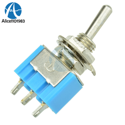 10PCS Mini 6A SPDT 3A 250V AC 125V MTS-102 3 Pin 2 Position On-on Toggle Switches Module Practic DIY MTS 102 ► Photo 1/6