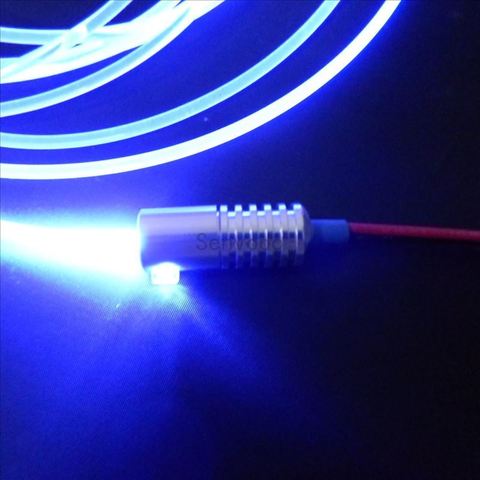 Promotional side glow solid core plastic PMMA fiber + DC12V input 2W small size fiber optic illuminator with 3mm diameter ► Photo 1/6