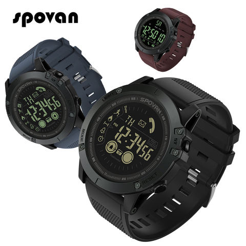 Spovan Outdoor Sports Smart Watch Men Pedometer Wrist Watch for iOS Android 50M Waterproof SmartWatch Call Messages Reminder ► Photo 1/6