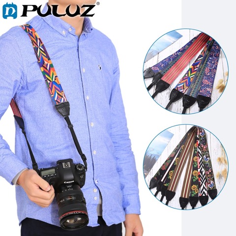 PULUZ Dslr Strap Retro Ethnic Style Multi-color Shoulder Neck Strap Camera Strap Belt For Nikon/Canon/Sony/Panasonic SLR / DSLR ► Photo 1/6