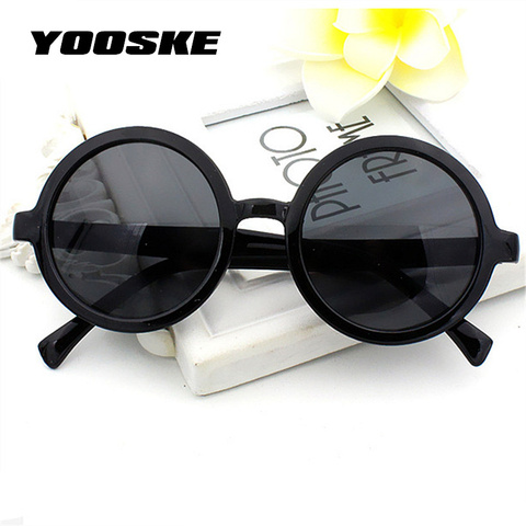 YOOSKE Vintage Small Round Sunglasses Women Men Classic Retro Coating Sun Glasses Driving Eyewear Black Red Glasses ► Photo 1/6