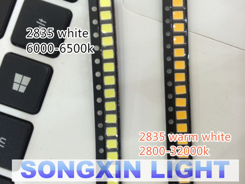 1000pcs 0.2W SMD 2835 LED Lamp Bead 20-25lm White/Warm White SMD LED Beads LED Chip DC3.0-3.6V for All Kinds of LED Light ► Photo 1/4