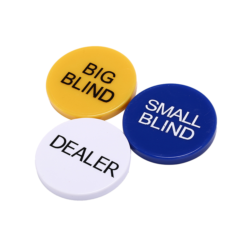 Durable Blind Big Blind Dealer Button Pack of 3 Small Professional Casino Poker Game Accessory