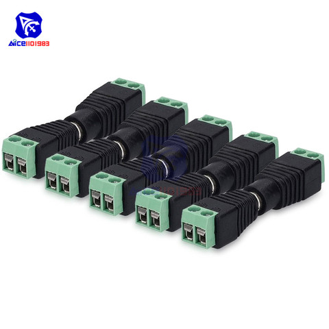 5 Pairs/Lot Male Female 12V DC Power Plug Jack 2.1 x 5.5 mm Adapter Connector for CCTV Camera LED Strip Light 5.5*2.1mm ► Photo 1/6