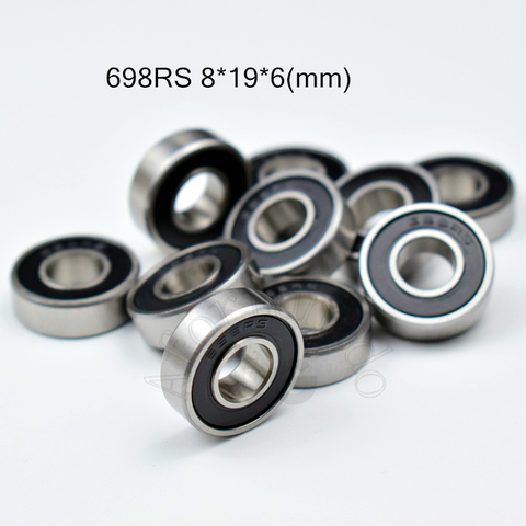 698RS 8*19*6(mm) 10pieces bearings rubber Sealed Miniature Mini Bearing Free shipping 698 698RS chrome steel deep groove bearing ► Photo 1/6