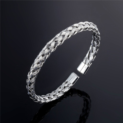 7MM Stainless Steel Bracelet High Quality Open Round Shape Wheat Weave Bangle  for Girl  Jewelry Gifts ► Photo 1/6