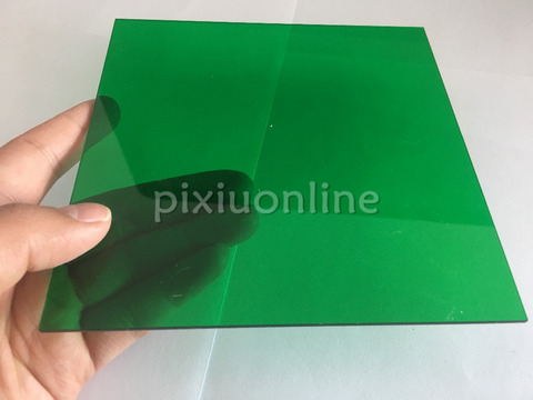 J591b Transparent Acrylic Board Emerald Green Super Clear High Quality 15*15cm Square Plastic Sheets Sale at a Loss USA Canada ► Photo 1/4