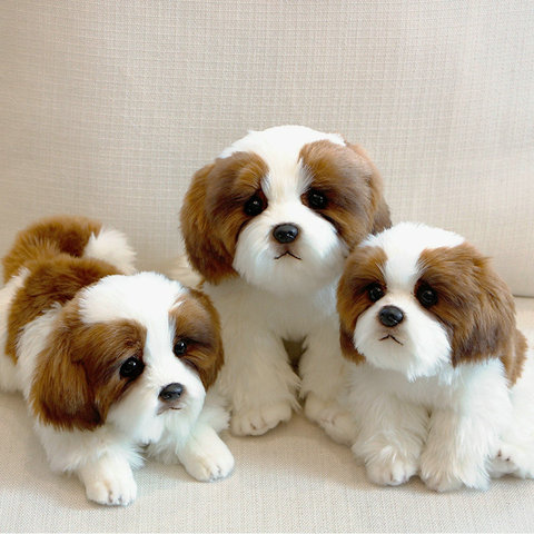 Miniature Luxury Dog Toys Simulation Dog Stuffed Animal Toys