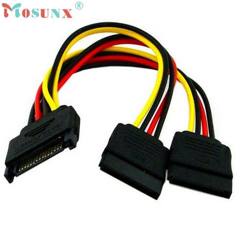 15Pin SATA Male To 2 Female 15Pin Power HDD Splitter high quality Connector Power Cable_KXL0313 ► Photo 1/4