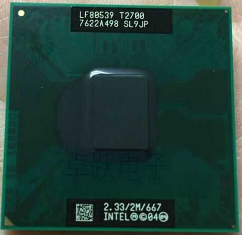 Free shipping Core Duo Mobile InteI t2700 Dual Core 2.33GHz 2M 667MHz BGA479 CPU Processor works on chipset 945 ► Photo 1/1